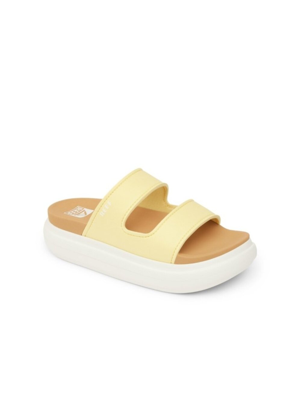 60$ Reef Cushion Bondi 2 Bar Open Toe Sandals Women's Size 8 M US Yellow